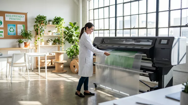 Impression grand format écoresponsable : encres latex, UV et bâches sans PVC