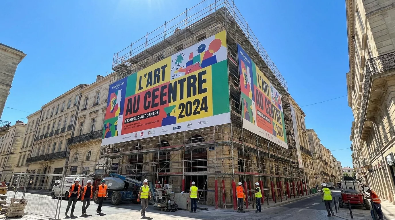 Calicot publicitaire Montpellier : banderoles de rue, mairie