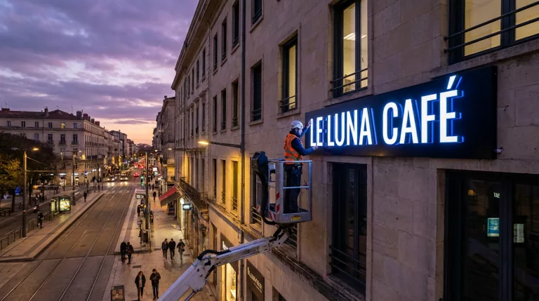 Signalétique extérieure Montpellier : panneaux, totems et enseignes