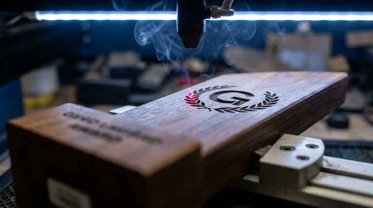 Gravure laser sur mesure à Montpellier : plaques, trophées et objets personnalisés