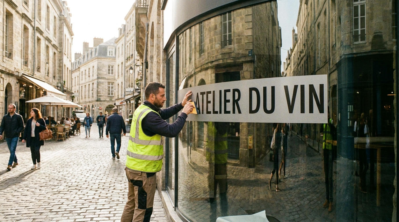 Enseigne adhésif pour commerce de proximité : simple, rapide, efficace