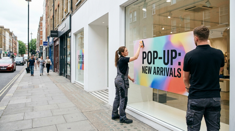 Pop-up store et commerce éphémère : habillage et signalétique temporaire