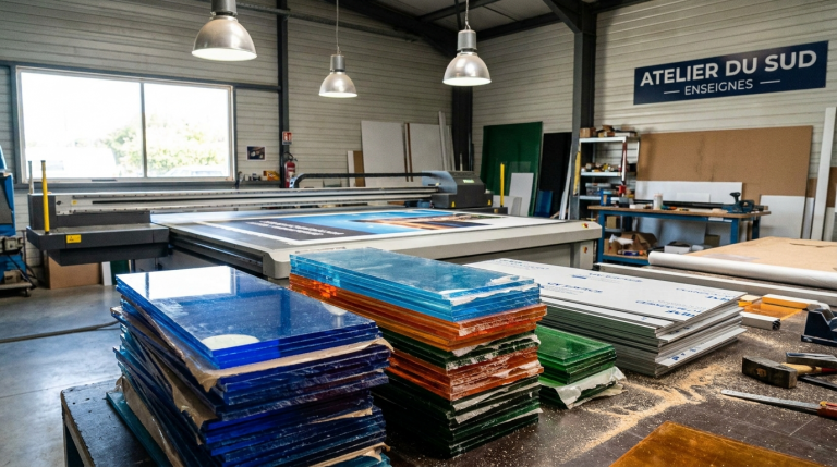 Plaque plexiglas et enseigne : bien choisir son support d&rsquo;affichage professionnel