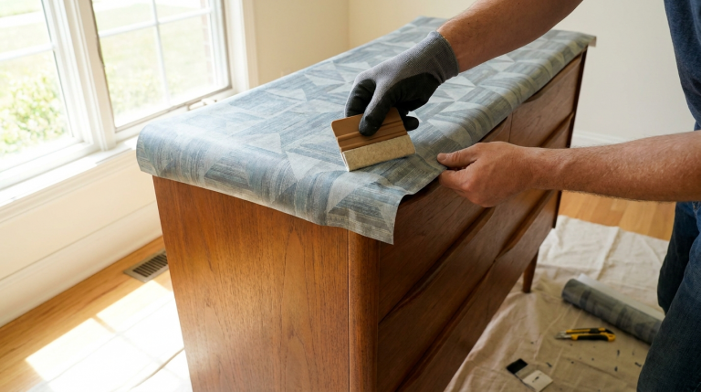 Covering de mobilier : relooking vinyle adhésif durable